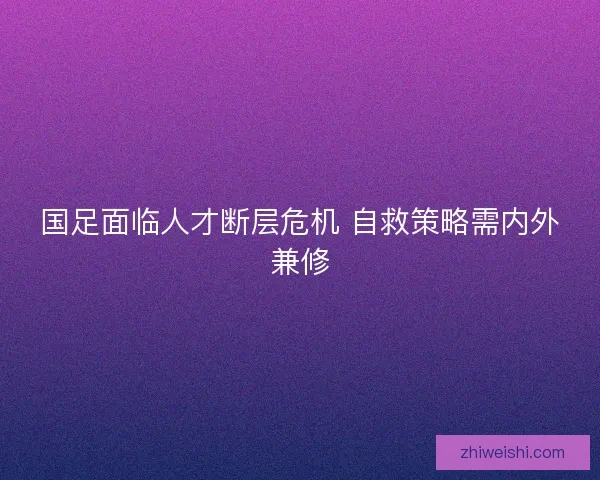 国足面临人才断层危机 自救策略需内外兼修 国足面临人才断层危机 自救策略需内外兼修