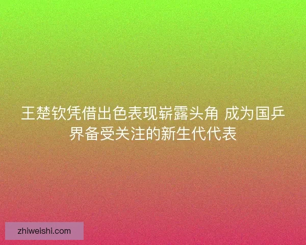 王楚钦凭借出色表现崭露头角 成为国乒界备受关注的新生代代表 王楚钦凭借出色表现崭露头角 成为国乒界备受关注的新生代代表